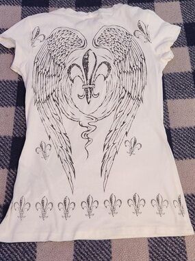 Y2k mcbling style angel wings top